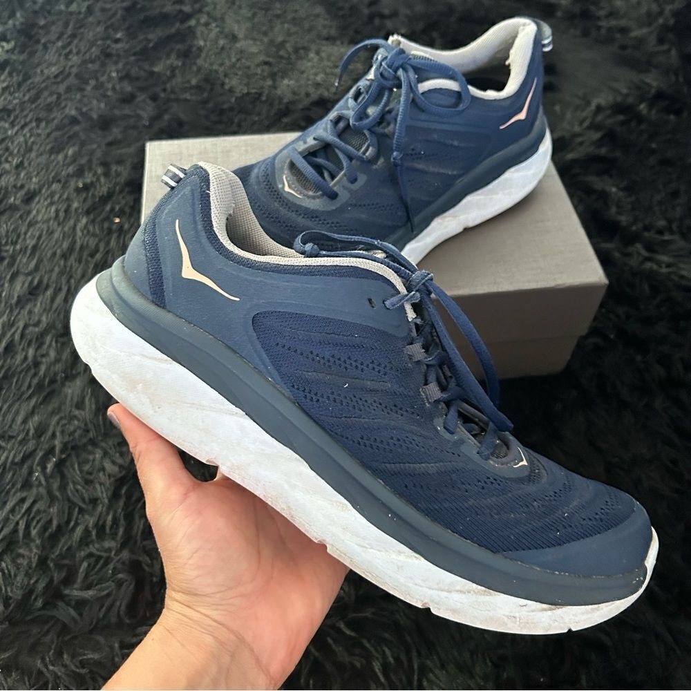 HOKA one one akasa blue athletic lace up shoes sneakers women’s 9.5